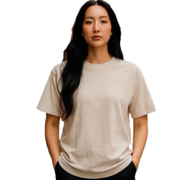 Women's Cream Color Comfy TShirt Size XS Short Sleeve Neutral UNIQLO U - Picture 1 of 8